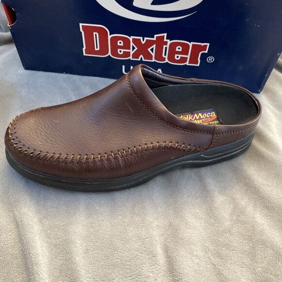 Walk Mocs By Dexter Size 7 1/2M Vintage Made In USA Slip On Leather - Picture 9 of 16